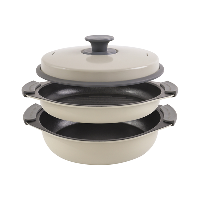 Przykryj z otworem na parę. Grill mikrofalowy Multi-Pot