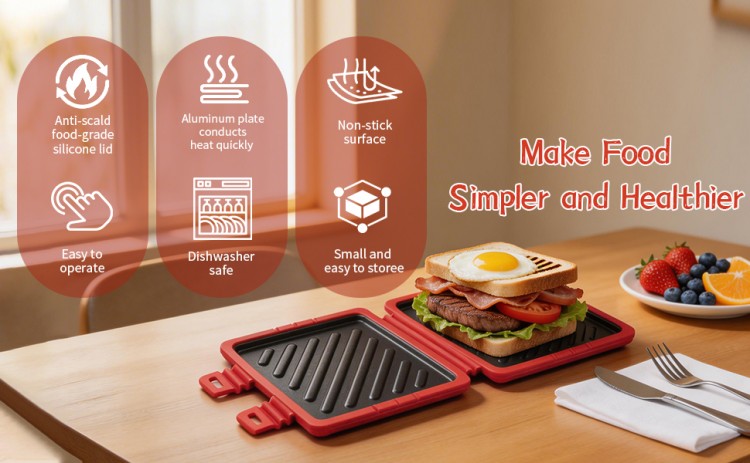 HeMaSe microwave grill tray multi-angle view