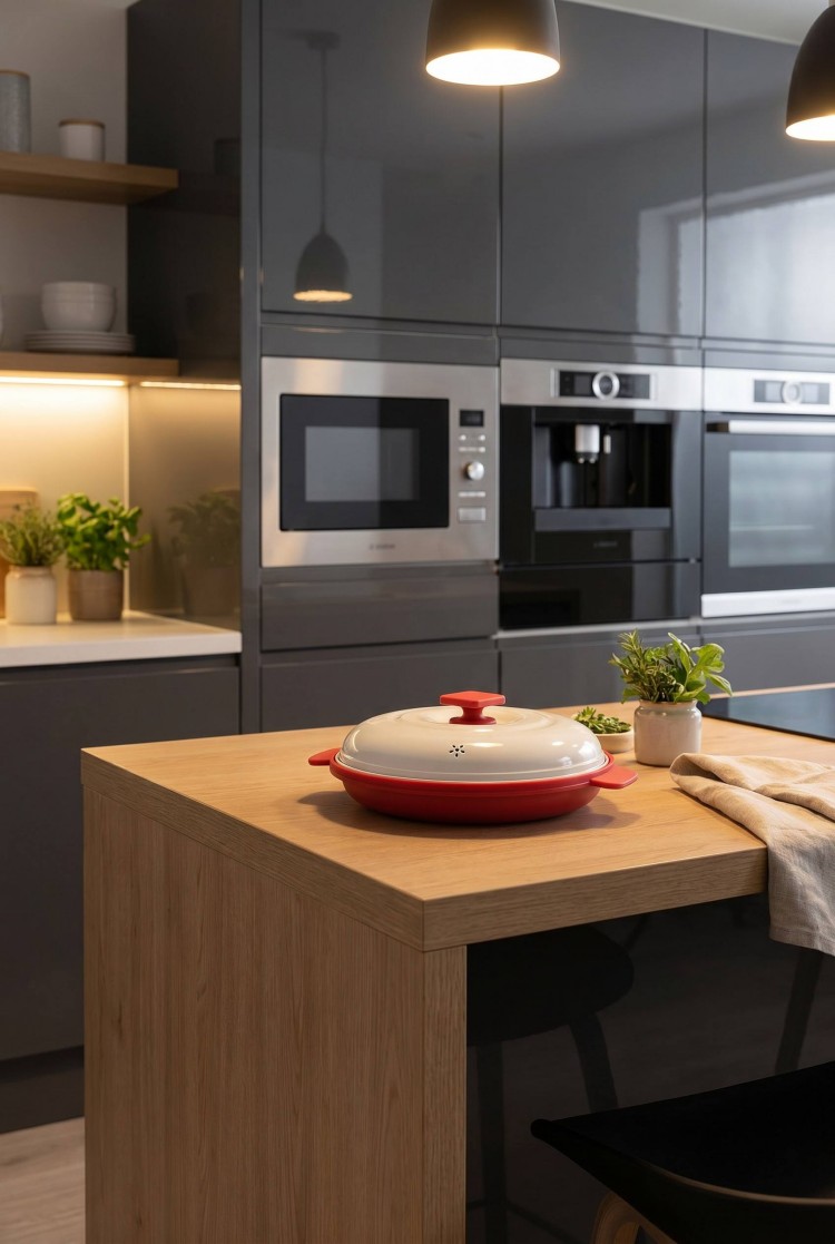 Multi-Functional Microwave Cooking Griddle with Breathable Ceramic Lid - Product view 4