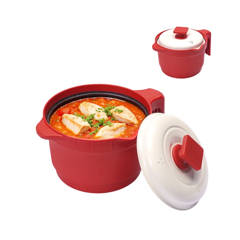Okrągły ze szklaną pokrywą Grill mikrofalowy Multi-Pot